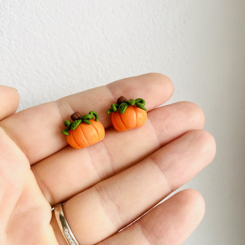 Dýně halloween ocel náušnice — foto 1