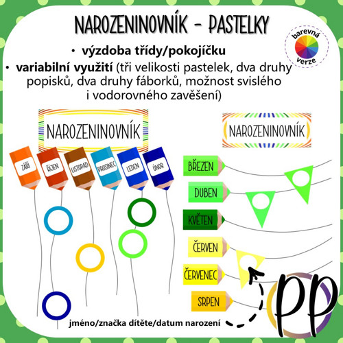 Narozeninovník - pastelky (PDF)