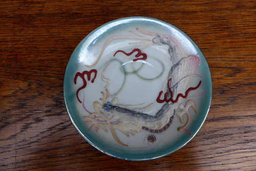 Znamení draka...porcelánový talířek, plastický