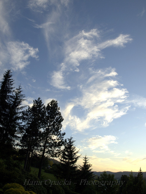 Večerní oblaka /Krkonoše/
