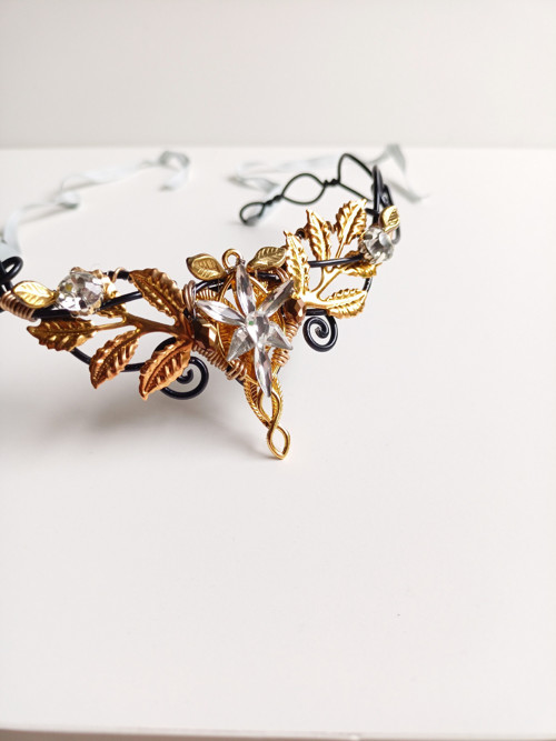 Elfský ornament gold •tiara• — foto 1