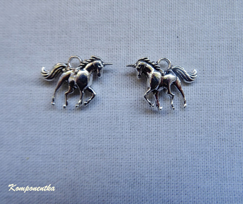 Kovový přívěsek jednorožce 13x18mm 1kus