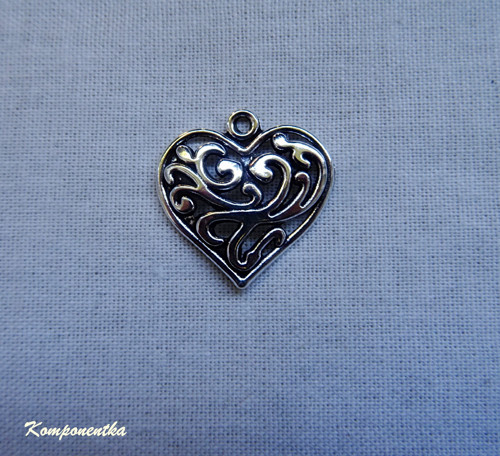 Srdíčko filigránové 21x21mm 1kus