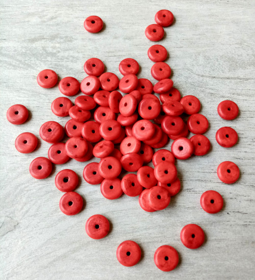Syntetický tyrkys - rondelka 10mm - 10 ks