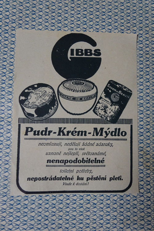 Dobová reklama/ Ibbs - pudr, krém, mýdlo