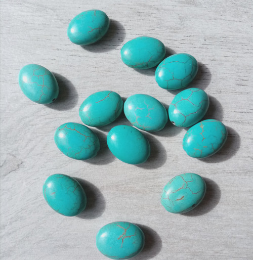Imitace tyrkysu 18x13 mm - 4 ks — foto 1