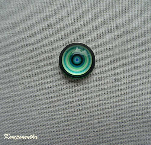 Skleněný kabošon kruhy 12mm