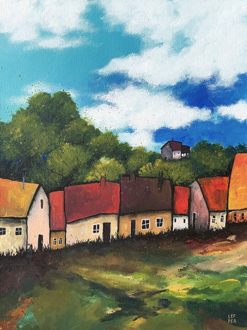Vesnička česká - 40x30cm — foto 1