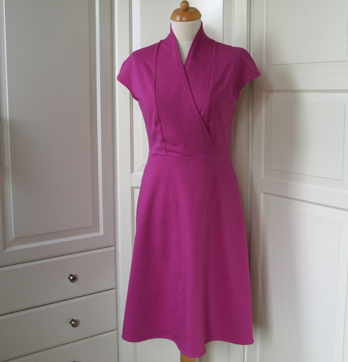 BARBARA dress magenta - úplet. šaty na objednávku
