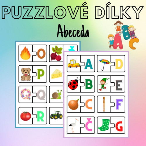 Abeceda, puzzlové dílky