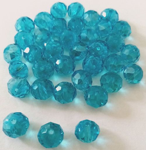 Rondelka skleněná broušená 8x5mm - 10ks