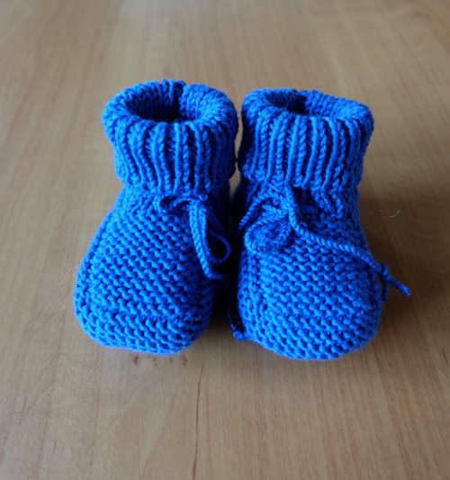 Tmavě modré merino bačkůrky — foto 1