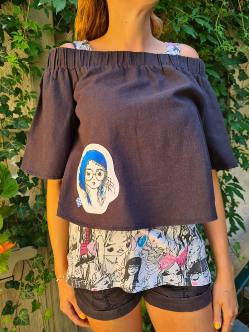 Crop top/halena/len s tílkem,S/M/L — foto 1