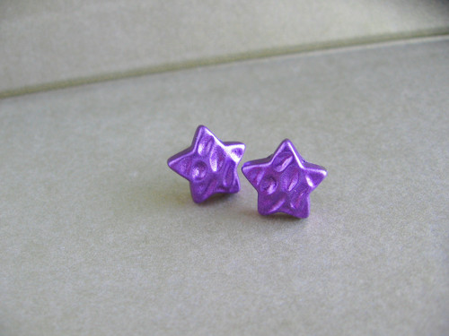 Stars violet, náušnice