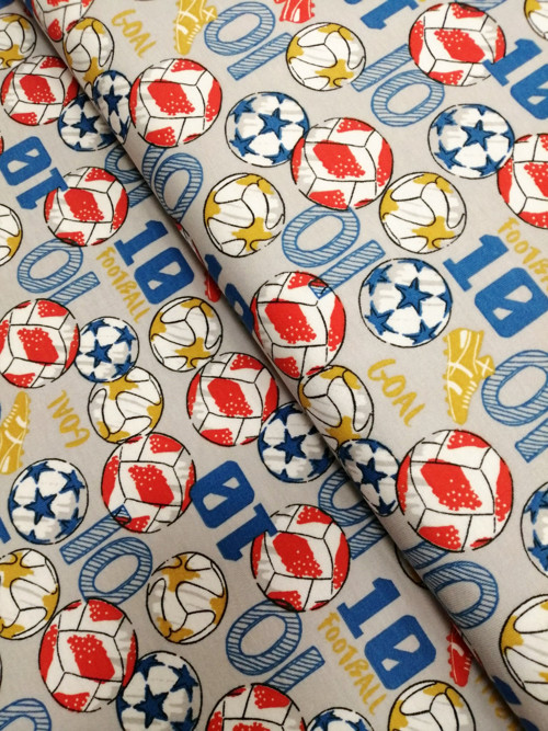 Bavlněný úplet football 030020