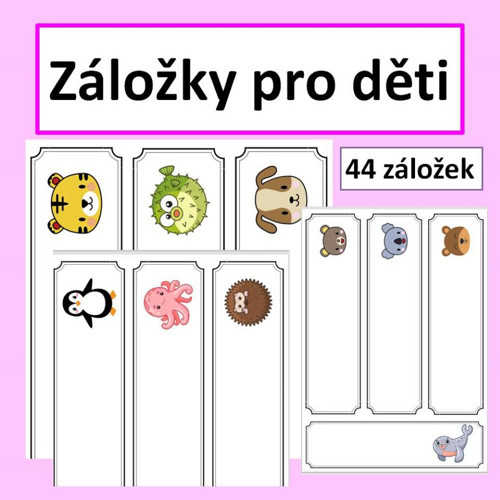 Záložky - zvířátka (el. soubor)