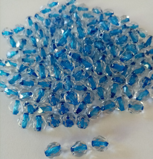 Broušené korálky 6mm - 27ks