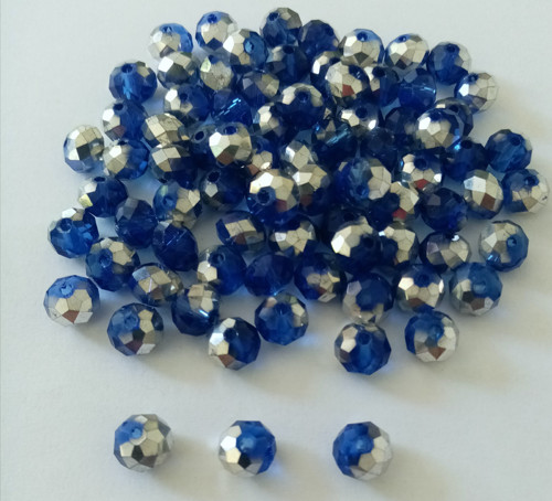 Rondelka skleněná broušená 8x5mm - 10ks