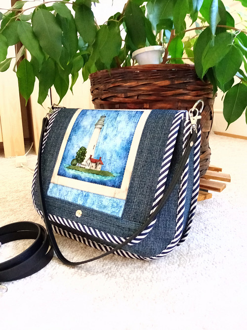 Maják- riflová crossbody — foto 1