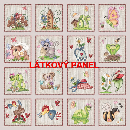 Bavlněný panel /i na pexeso/ 35 x 35 cm — foto 1