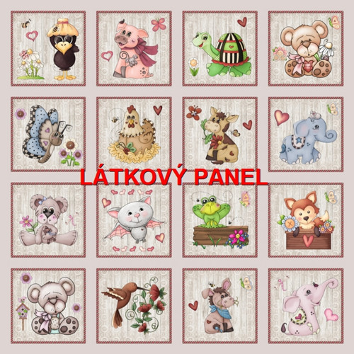 Bavlněný panel /i na pexeso/ 35 x 35 cm