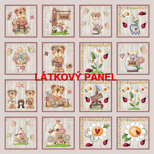 Bavlněný panel /i na pexeso/ 35 x 35 cm