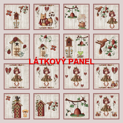 Bavlněný panel /i na pexeso/ 35 x 35 cm — foto 1
