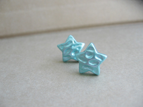 Stars cyan, náušnice