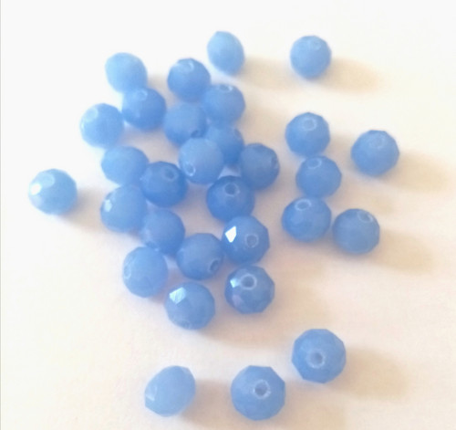 Rondelka skleněná broušená 8x5mm - 15ks