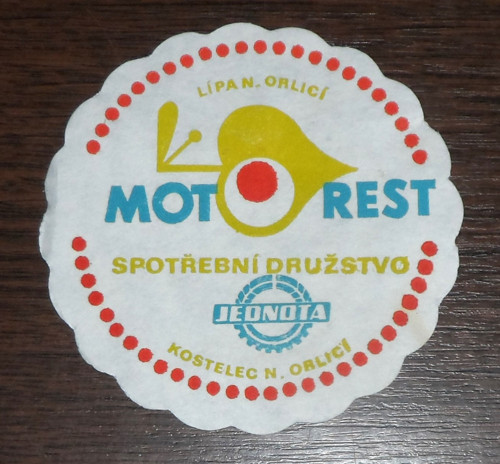 ROZETKA na podšálek • Motorest, sp. dr. Jednota