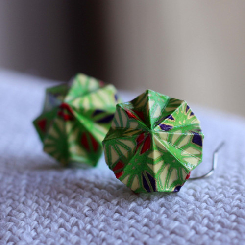 Veselé origami náušnice