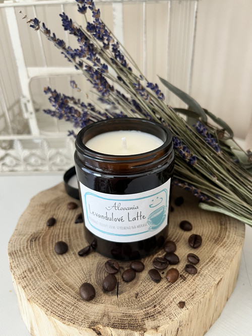 Sójová svíčka - Levandulové latté