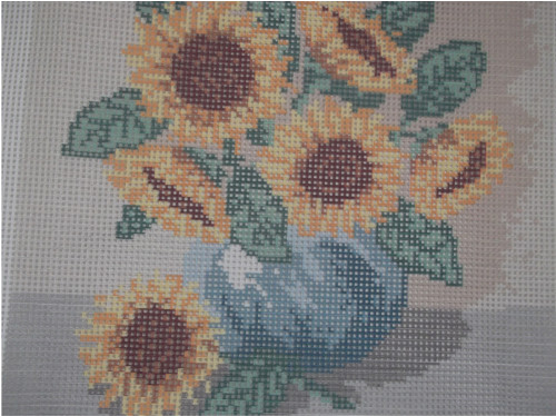 Obrázek na vyšívání,předtisk slunečnice 24x29,5 cm