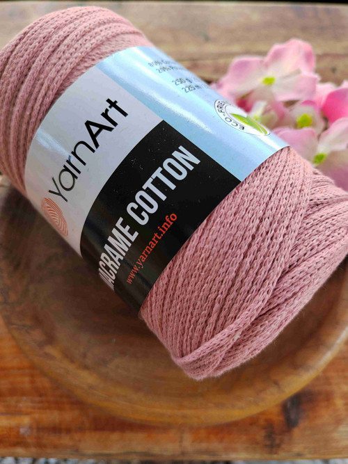 Pletací příze Macrame Cotton 250 g starorůžová