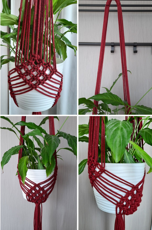 Macramé závěs na květináč 1