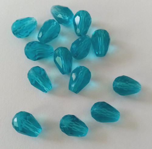 Broušené korálky - kapka 12x8mm - 8ks