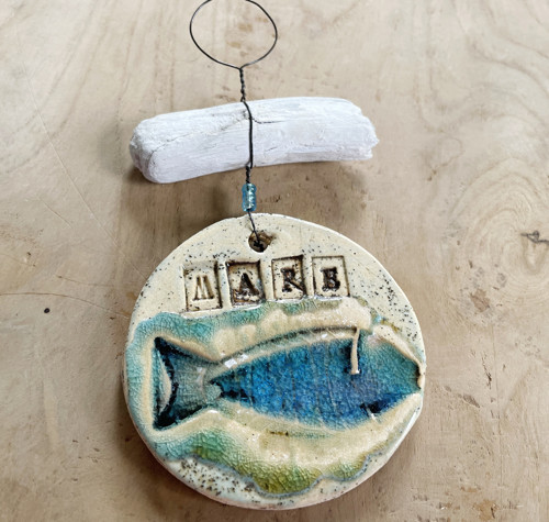 Závěs driftwood otisk ryby — foto 1