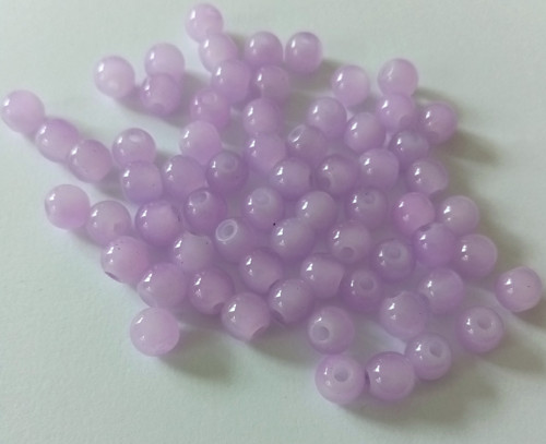 Skleněné kuličky 6mm - 20 ks - imitace jadeitu
