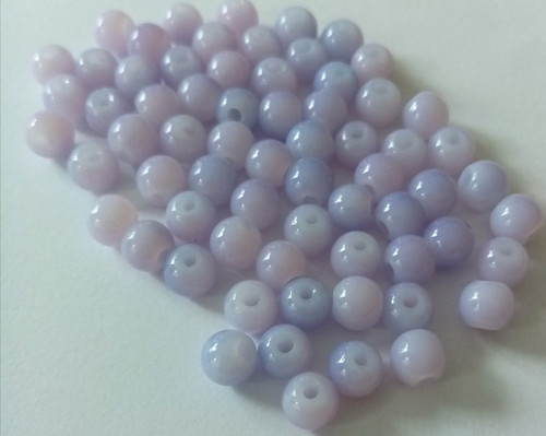 Skleněné kuličky 6mm - 20 ks - imitace jadeitu