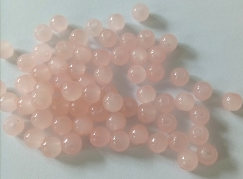 Skleněné kuličky 6mm - 20 ks - imitace jadeitu