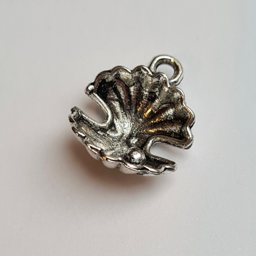 Přívěsek - perlorodka 3D 12x15 mm, 5 ks