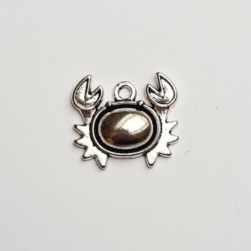 Přívěsek - krab 15x18 mm, 5 ks