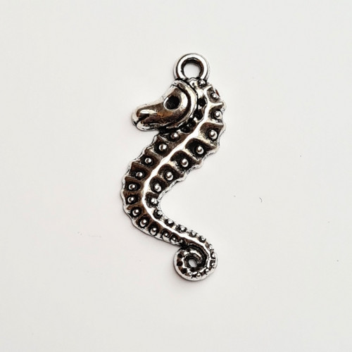 Přívěsek - velký mořský koník 30x12 mm, 3 ks