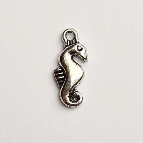 Přívěsek - mořský koník lesklý 17x5 mm, 5 ks