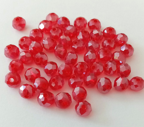 Rondelka skleněná broušená 6x5mm - 20ks