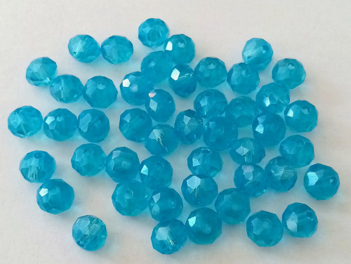 Rondelka skleněná broušená 6x5mm - 20ks
