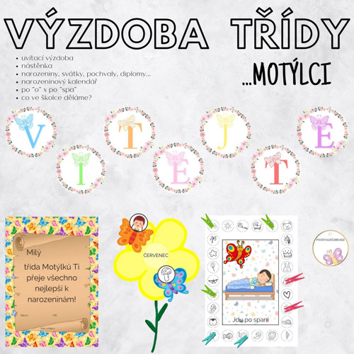 Výzdoba třídy - Motýlci