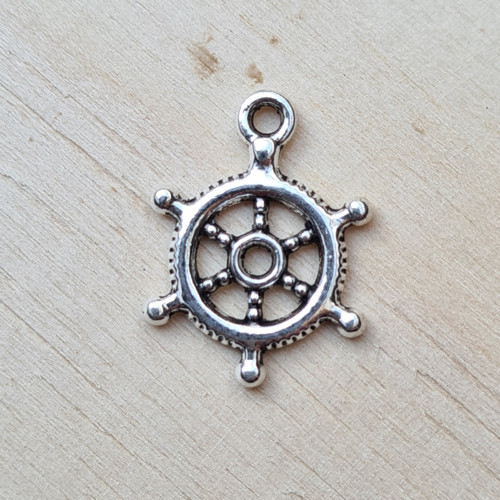 Přívěsek - kormidlo 16x20 mm, 5 ks