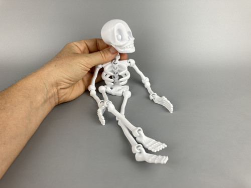 Kosťák - flexi figurka, bílá, 3D tisk — foto 1