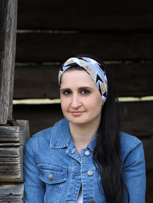 Prekrížená úpletová čelenka forio